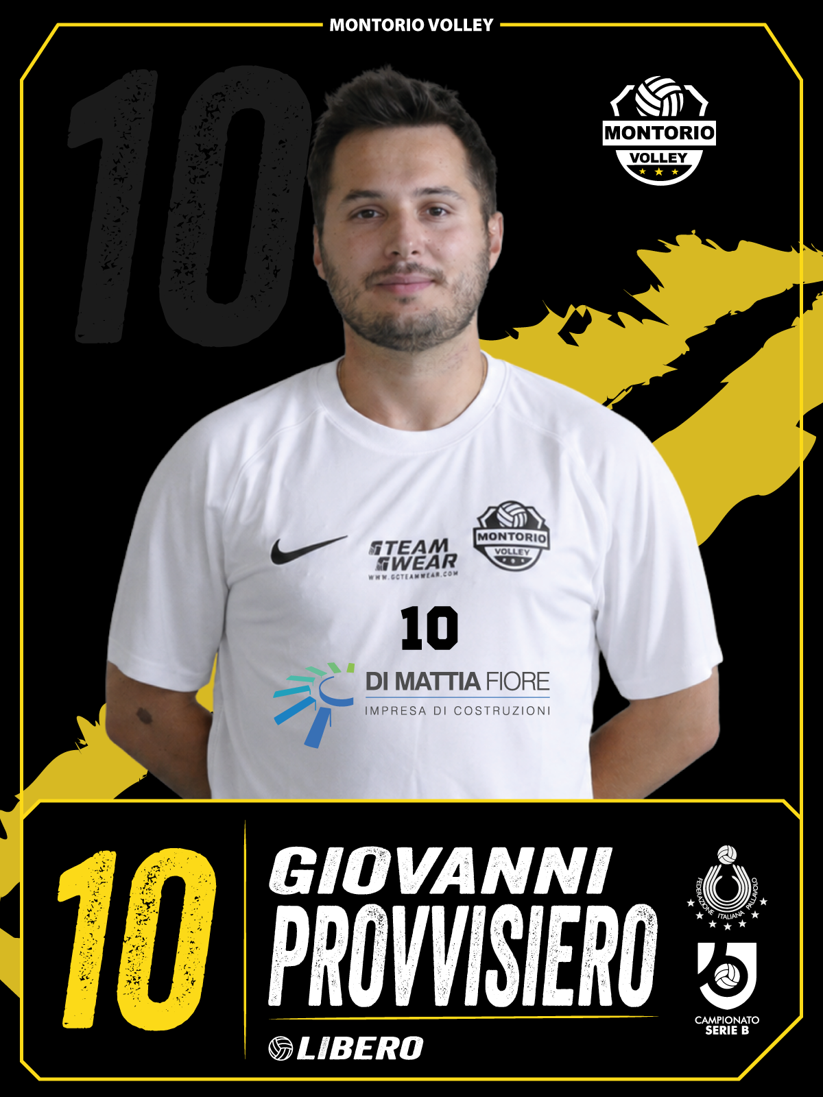 Figurina Serie B Montorio Volley: n. 10 Giovanni Provvisiero
