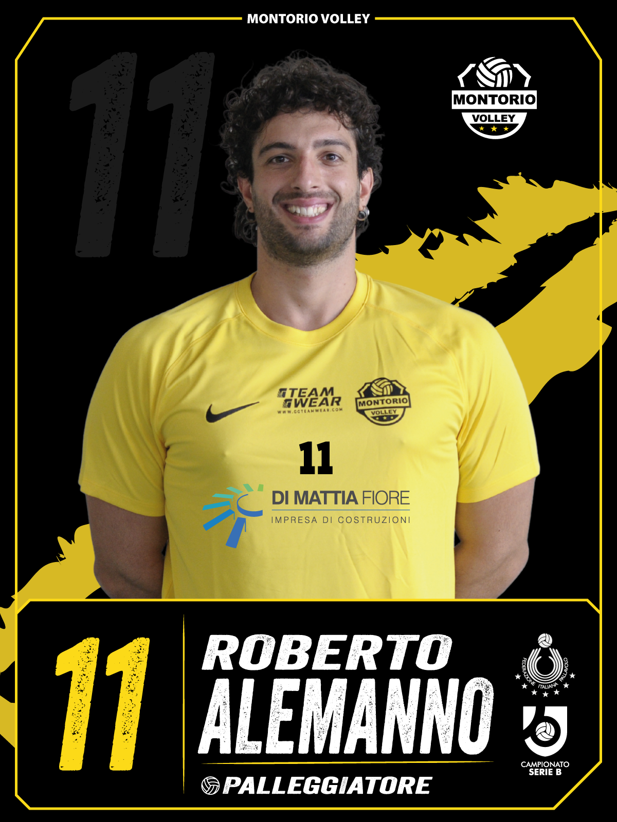 Figurina Serie B Montorio Volley: n. 11 Roberto Alemanno