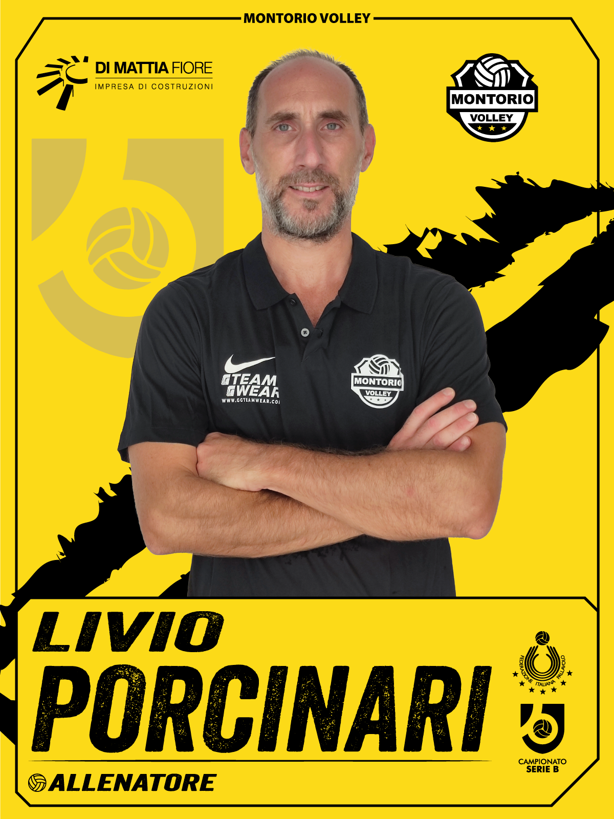 Figurina staff Serie B Montorio Volley: Livio Porcinari