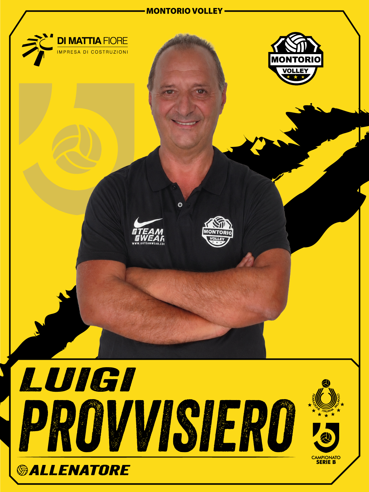 Figurina staff Serie B Montorio Volley: Gigi Provvisiero