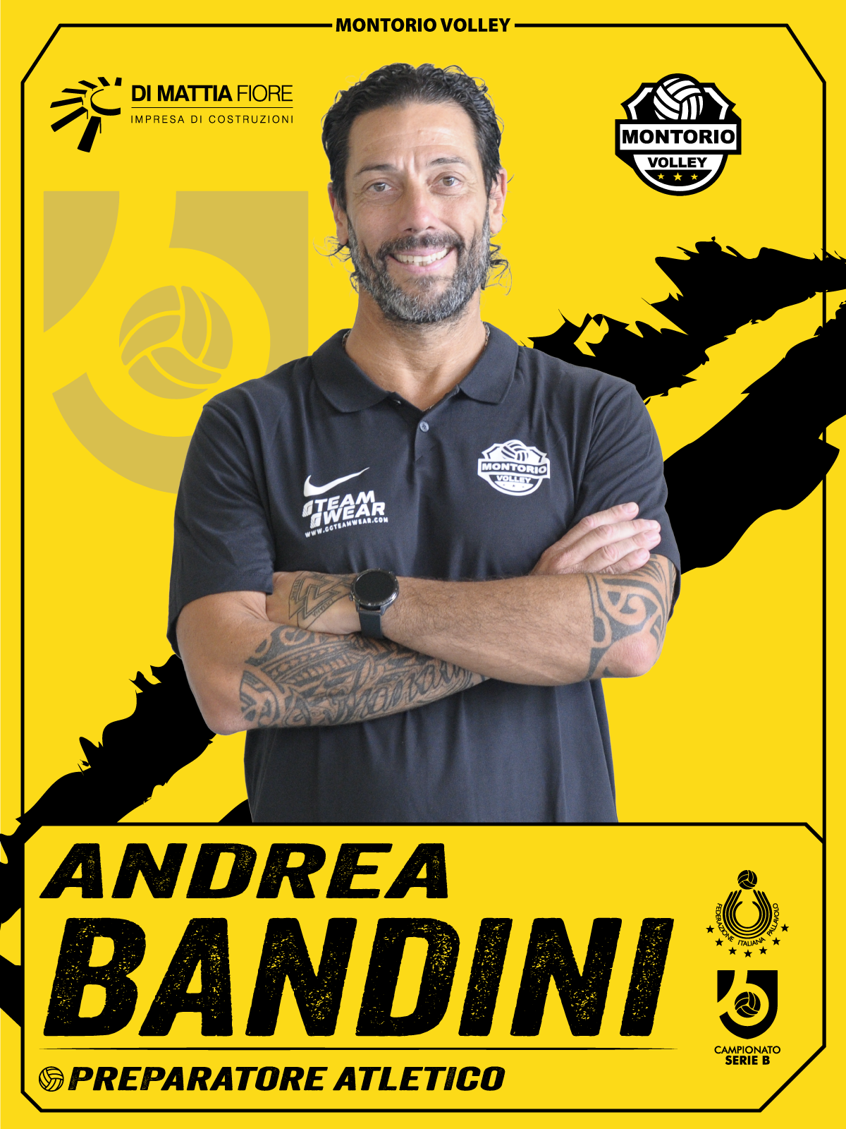 Figurina staff Serie B Montorio Volley: Andrea Bandini