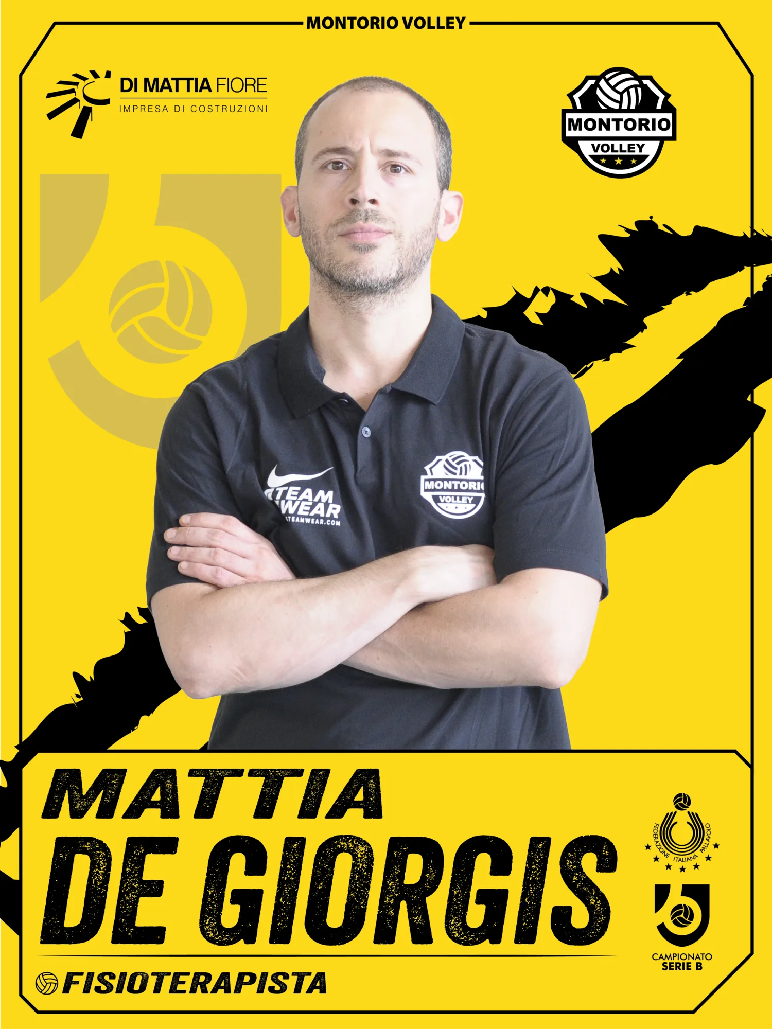 Figurina staff Serie B Montorio Volley: Mattia De Giorgis